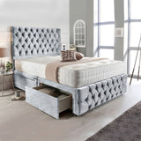 Complete Divan Bed with Matching Headboard & Footboard – Pocket Spring Mattress for Enhanced Support