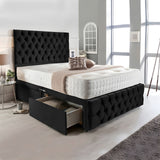 Complete Divan Bed with Matching Headboard & Footboard – Pocket Spring Mattress for Enhanced Support