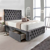 Complete Divan Bed with Matching Headboard & Footboard – Pocket Spring Mattress for Enhanced Support