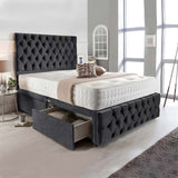 Complete Divan Bed with Matching Headboard & Footboard – Pocket Spring Mattress for Enhanced Support
