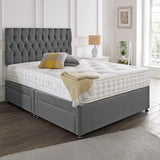 Classic Upholstered Bed Frame with Deluxe Foam-Spring Mattress