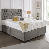 Classic Upholstered Bed Frame with Deluxe Foam-Spring Mattress