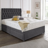 Classic Upholstered Bed Frame with Deluxe Foam-Spring Mattress