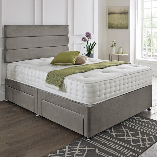 Modern Divan Bed with Matching Headboard – With Soufflé Dream Pillow Top Mattress