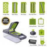 Vegetable Chopper & Mandoline Slicer with Container | Onion Cutter, Cheese Grater & Food Dicer