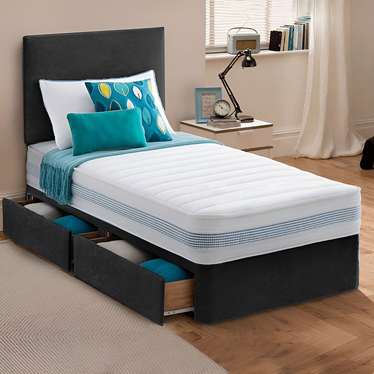 Comfort Single Divan Bed Set with Supportive Mattress – Sleek Design for Everyday Relaxation