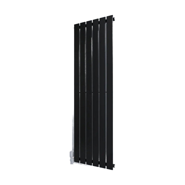 Vertical flat panel designer radiator 1600 x 408mm on a white background