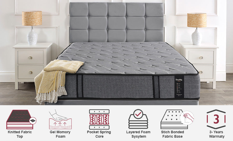 Breathable Pocket Spring Mattress with Cooling Layers – Medium Firm Comfort for Balanced Support