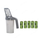 Cat Litter Scoop with Refill Bags | Self-Cleaning Filter Shovel & Waste Picker